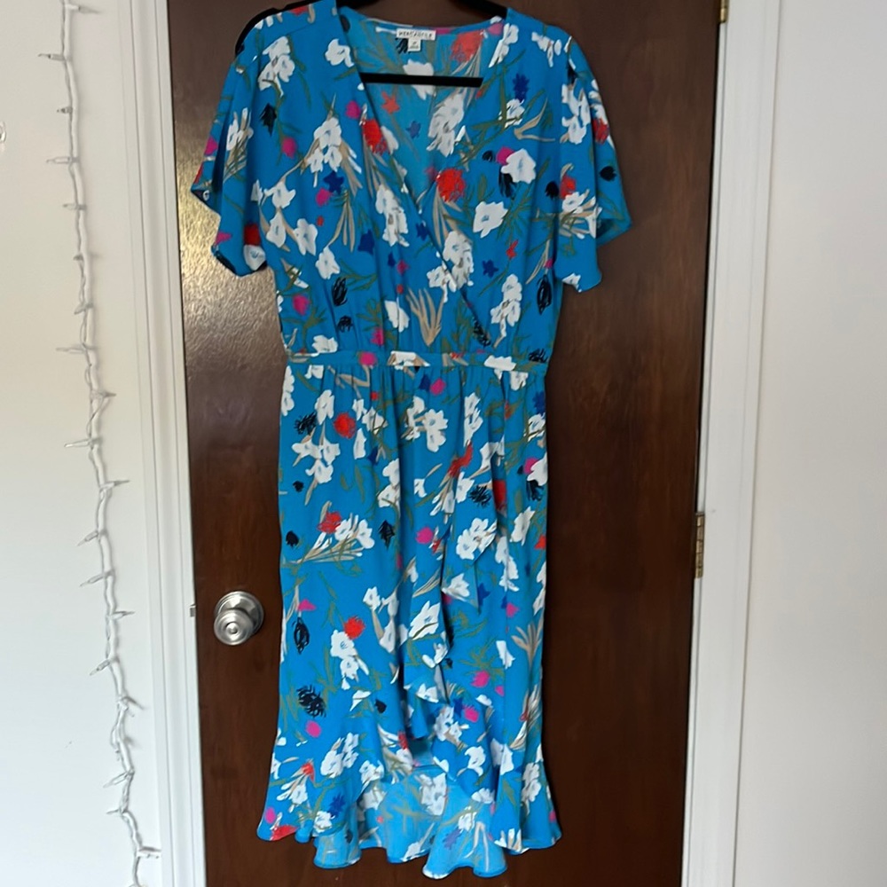 Faux Wrap Midi Dress
